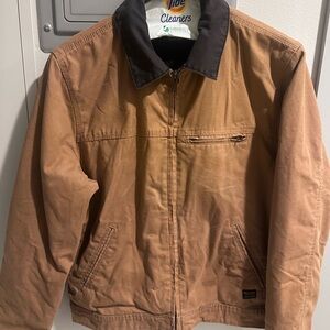 Brown ZARA Jacket with Black Collar